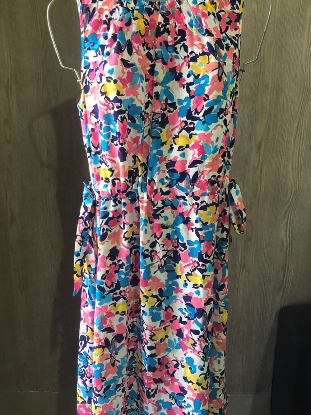 Juicy Couture Floral Print Mixed-Color Dress